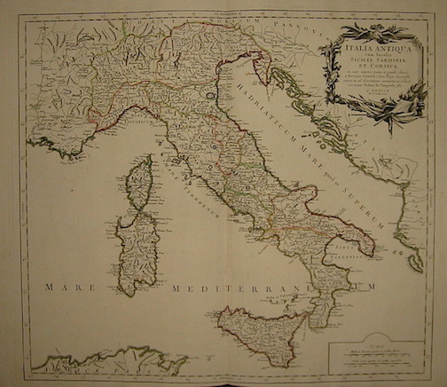 De Vaugondy Robert (1688-1766) Italia antiqua cum Insulis Sicilia, Sardinia, et Corsica... 1778 Venezia
